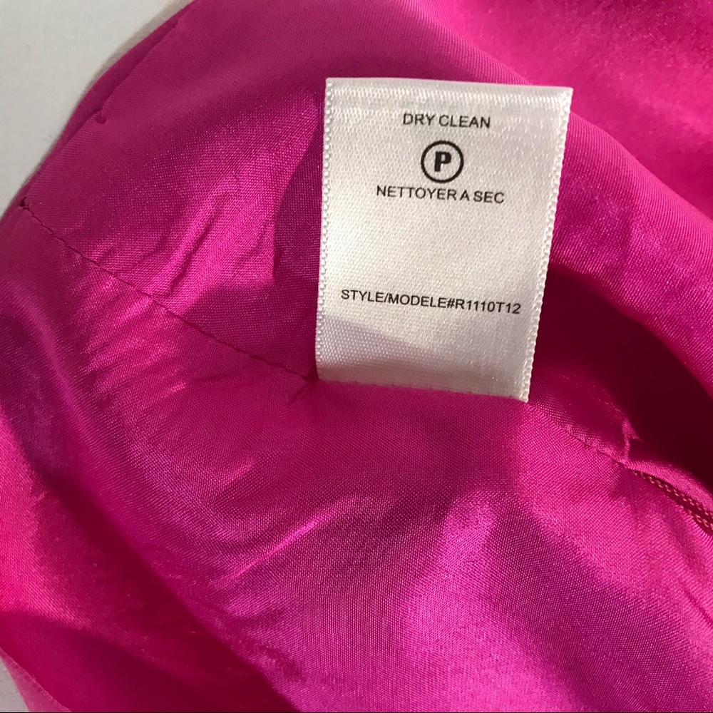 NWT $295 Silk Robert Rodriquez Hot Pink Cold Shoulder Top Barbie Pink - Picture 12 of 13